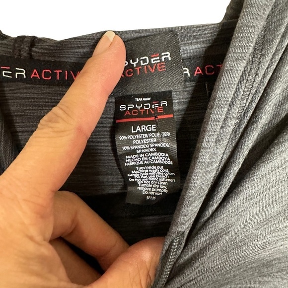 Spyder active Women’s Large 4 way stretch Fabric w/ thumb hole suits and hoodie - Picture 8 of 8